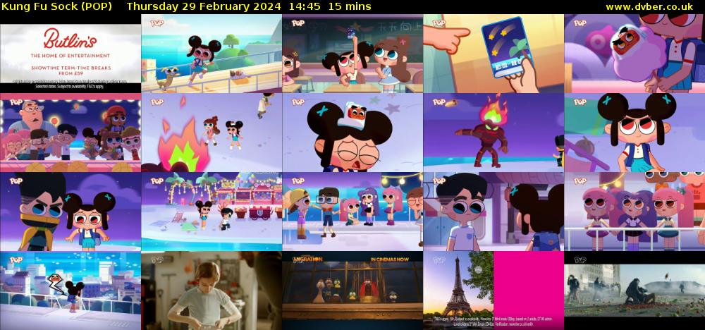 Kung Fu Sock (POP) Thursday 29 February 2024 14:45 - 15:00