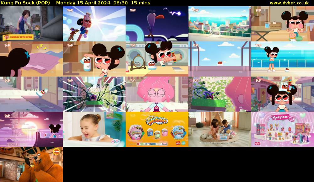Kung Fu Sock (POP) Monday 15 April 2024 06:30 - 06:45