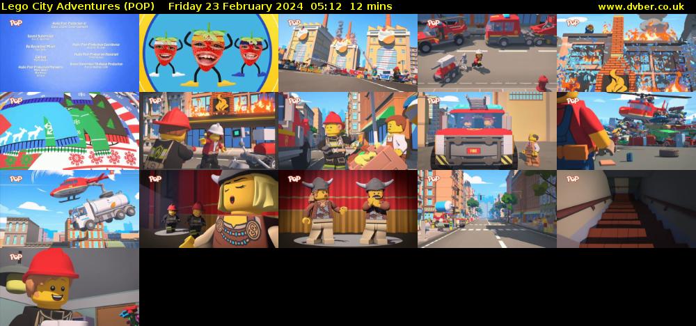 Lego City Adventures (POP) Friday 23 February 2024 05:12 - 05:24