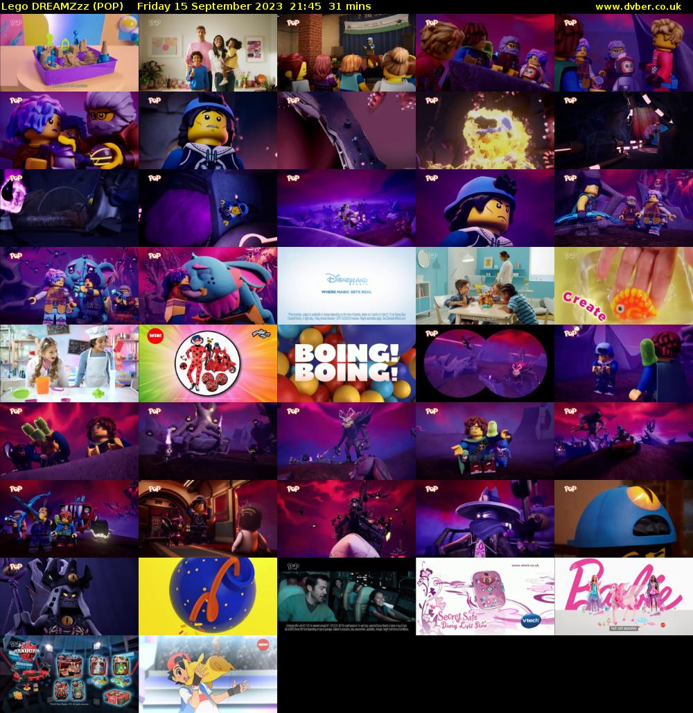 Lego DREAMZzz (POP) Friday 15 September 2023 21:45 - 22:16