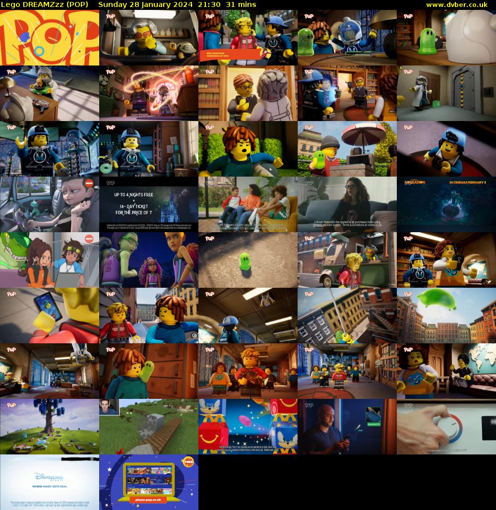 Lego DREAMZzz (POP) Sunday 28 January 2024 21:30 - 22:01