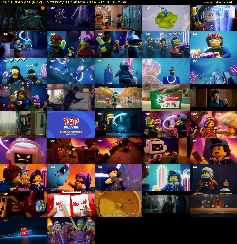 Lego DREAMZzz (POP) Saturday 3 February 2024 21:30 - 22:01
