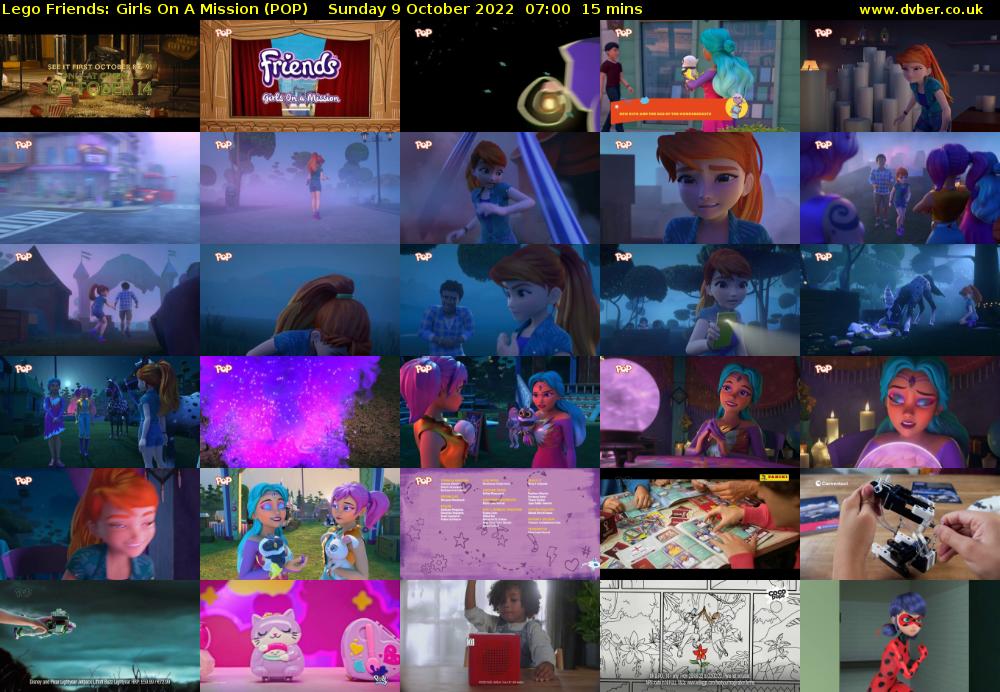 Lego Friends: Girls On A Mission (POP) Sunday 9 October 2022 07:00 - 07:15