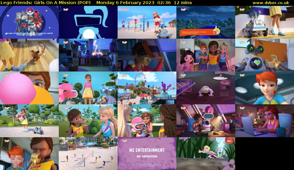 Lego Friends: Girls On A Mission (POP) Monday 6 February 2023 02:36 - 02:48
