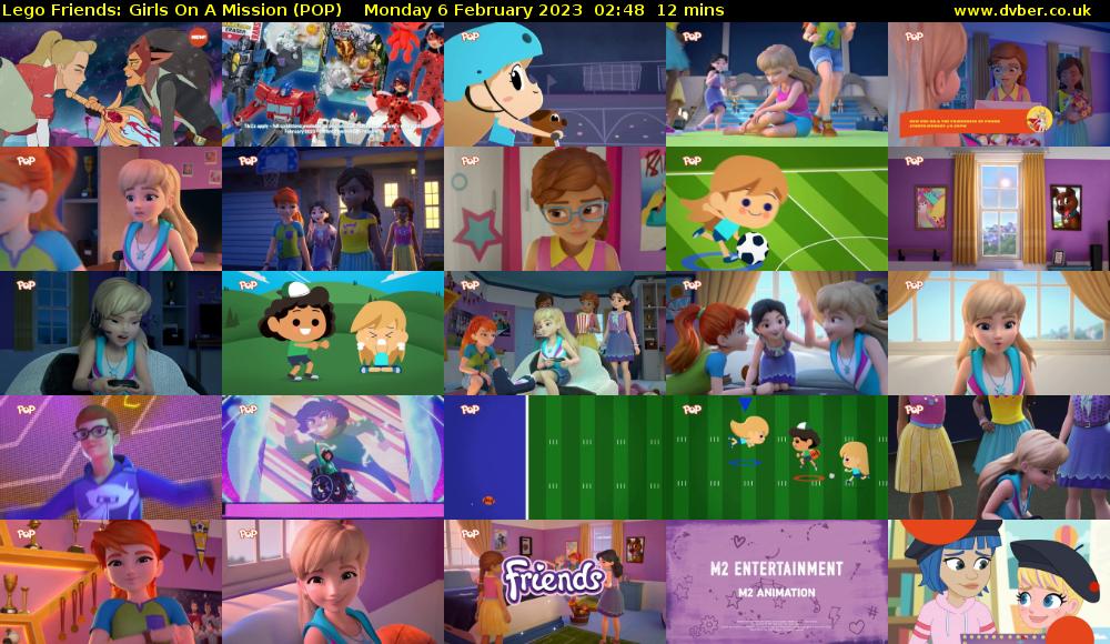 Lego Friends: Girls On A Mission (POP) Monday 6 February 2023 02:48 - 03:00