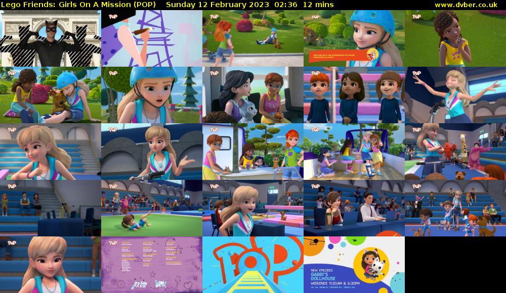 Lego Friends: Girls On A Mission (POP) Sunday 12 February 2023 02:36 - 02:48