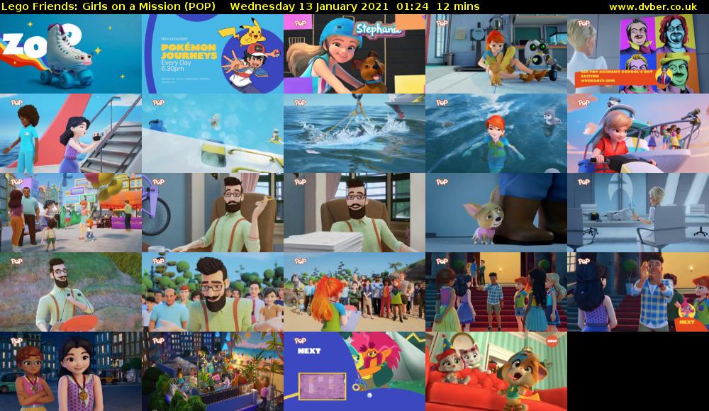 Lego Friends: Girls on a Mission (POP) Wednesday 13 January 2021 01:24 - 01:36
