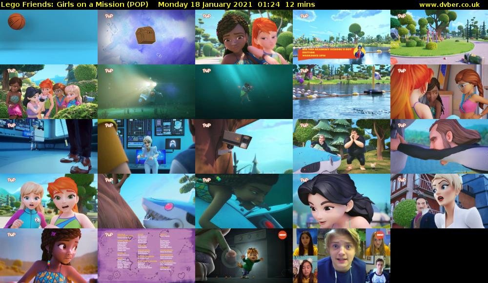 Lego Friends: Girls on a Mission (POP) Monday 18 January 2021 01:24 - 01:36