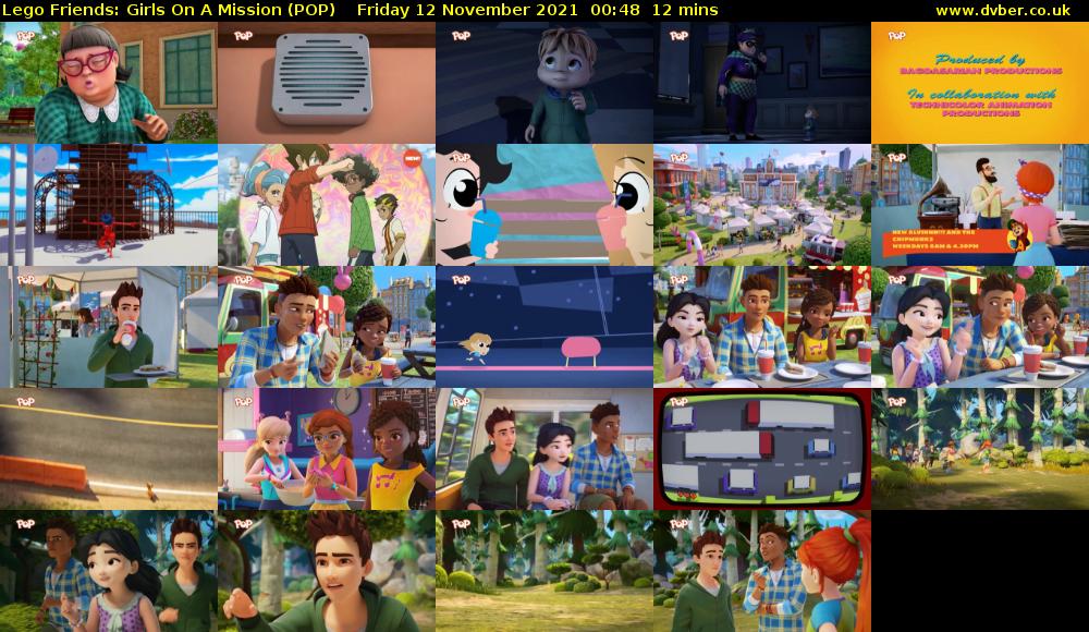 Lego Friends: Girls on a Mission (POP) Friday 12 November 2021 00:48 - 01:00