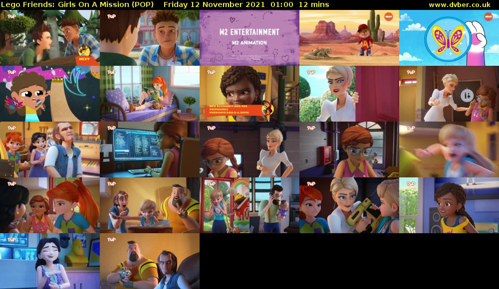 Lego Friends: Girls on a Mission (POP) Friday 12 November 2021 01:00 - 01:12