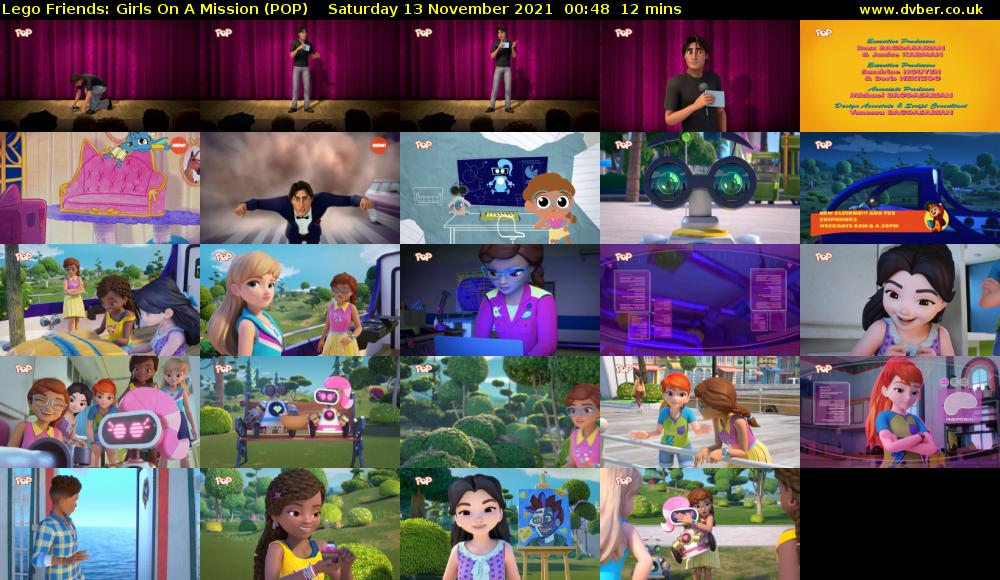 Lego Friends: Girls on a Mission (POP) Saturday 13 November 2021 00:48 - 01:00