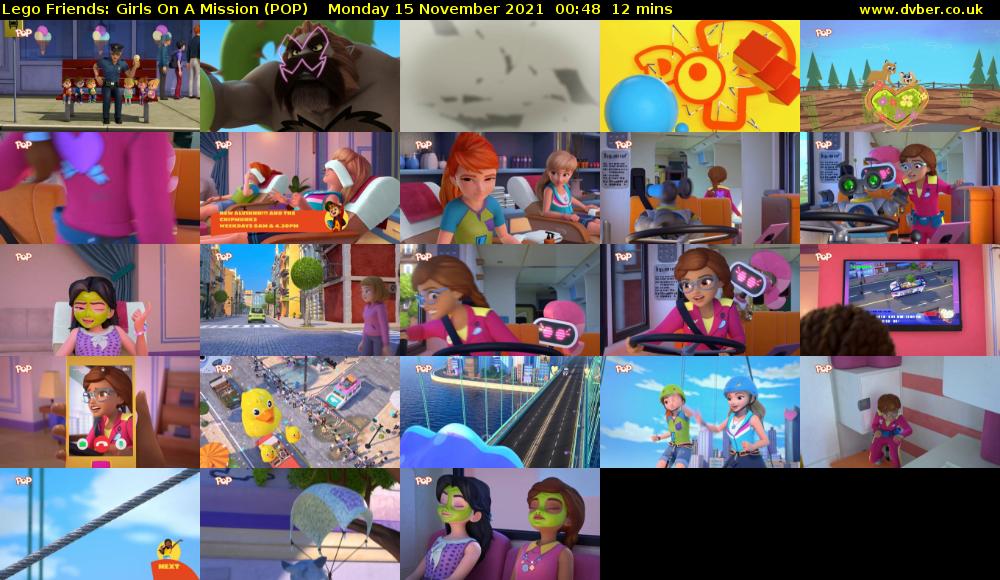 Lego Friends: Girls on a Mission (POP) Monday 15 November 2021 00:48 - 01:00