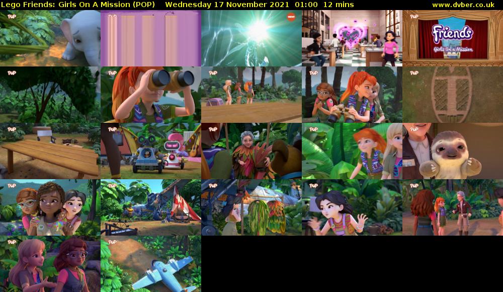 Lego Friends: Girls on a Mission (POP) Wednesday 17 November 2021 01:00 - 01:12