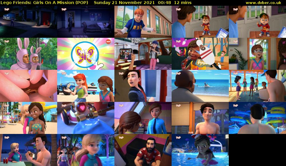 Lego Friends: Girls on a Mission (POP) Sunday 21 November 2021 00:48 - 01:00