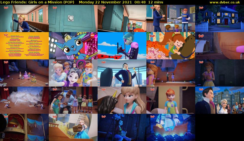 Lego Friends: Girls on a Mission (POP) Monday 22 November 2021 00:48 - 01:00