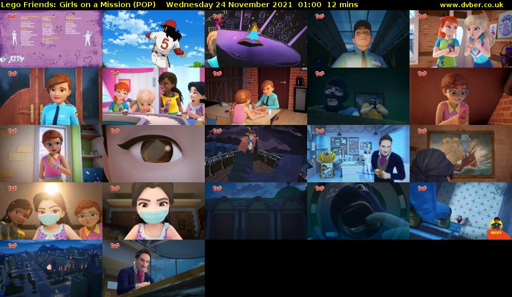 Lego Friends: Girls on a Mission (POP) Wednesday 24 November 2021 01:00 - 01:12