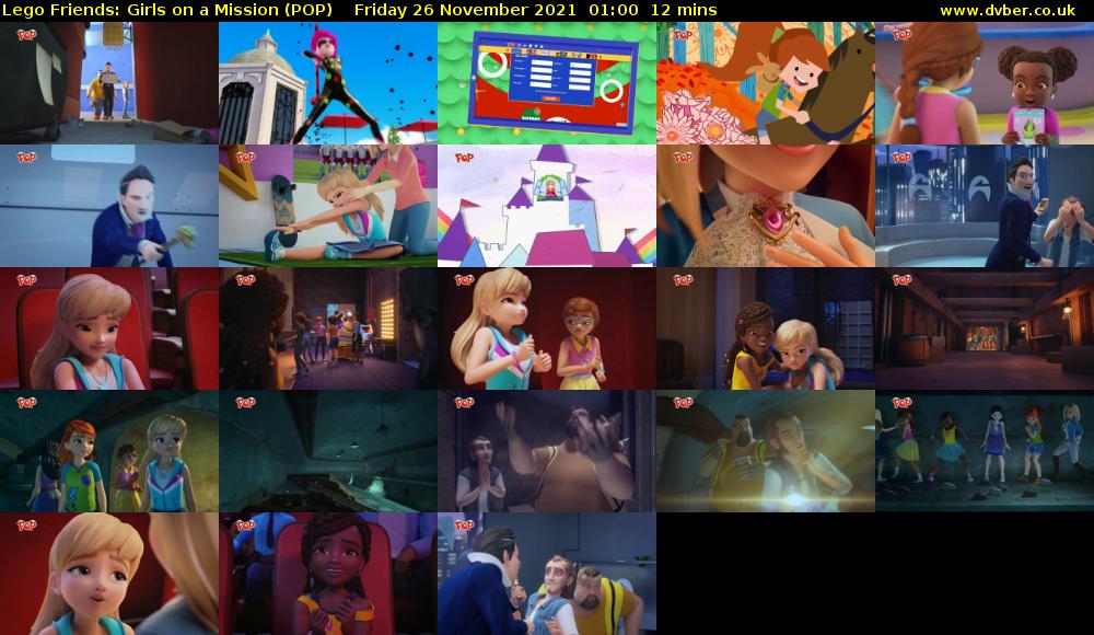 Lego Friends: Girls on a Mission (POP) Friday 26 November 2021 01:00 - 01:12