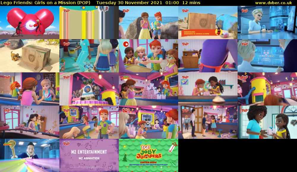 Lego Friends: Girls on a Mission (POP) Tuesday 30 November 2021 01:00 - 01:12