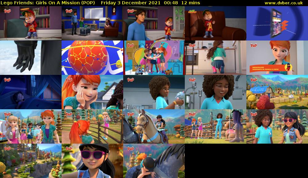 Lego Friends: Girls on a Mission (POP) Friday 3 December 2021 00:48 - 01:00