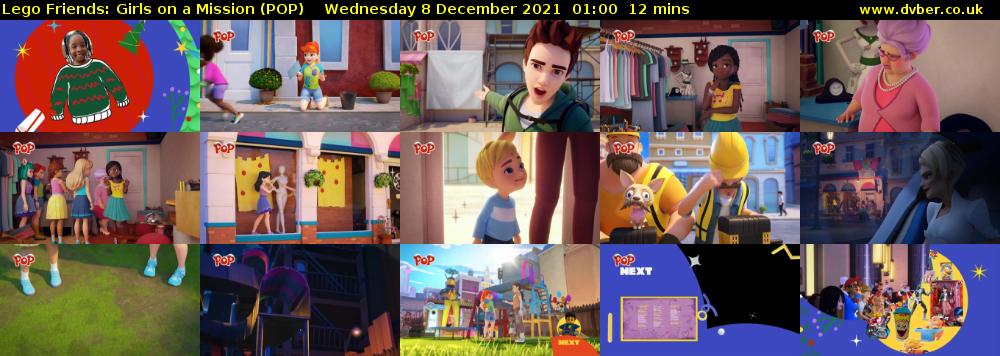 Lego Friends: Girls on a Mission (POP) Wednesday 8 December 2021 01:00 - 01:12
