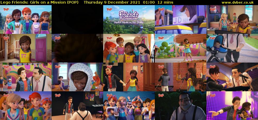 Lego Friends: Girls on a Mission (POP) Thursday 9 December 2021 01:00 - 01:12