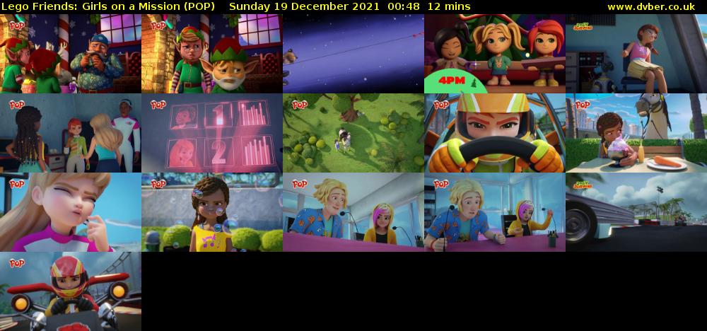 Lego Friends: Girls on a Mission (POP) Sunday 19 December 2021 00:48 - 01:00