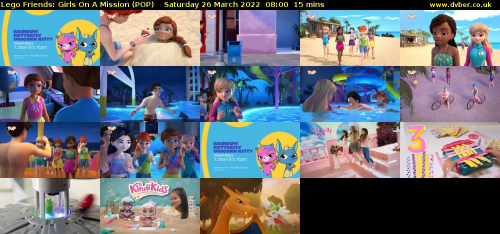 Lego Friends: Girls on a Mission (POP) Saturday 26 March 2022 08:00 - 08:15