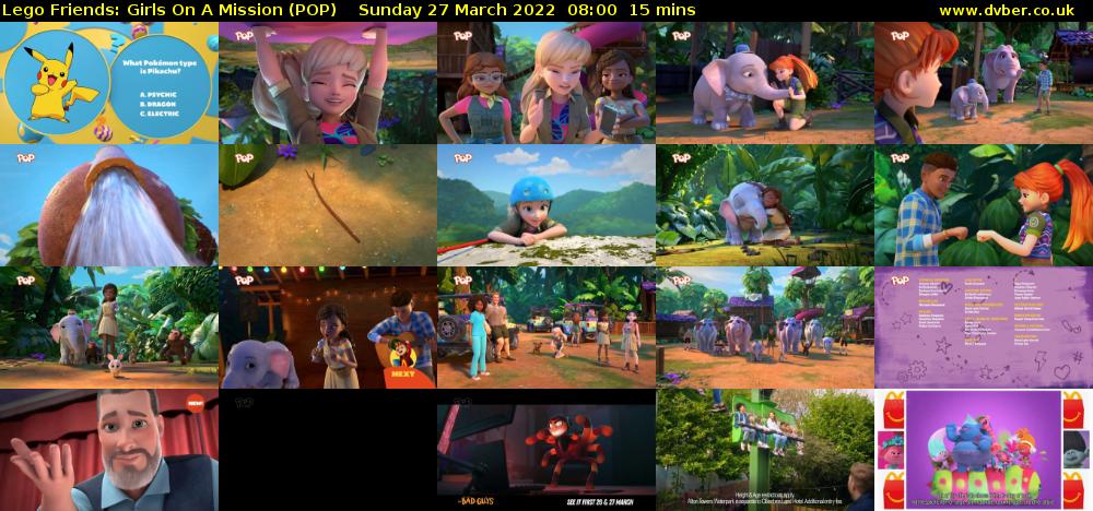Lego Friends: Girls on a Mission (POP) Sunday 27 March 2022 08:00 - 08:15