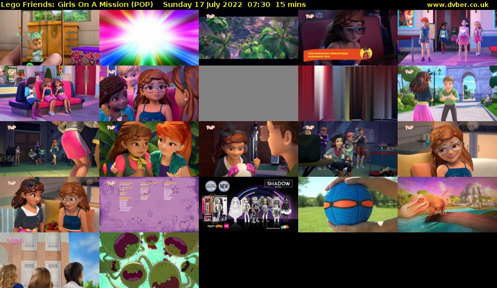 Lego Friends: Girls on a Mission (POP) Sunday 17 July 2022 07:30 - 07:45