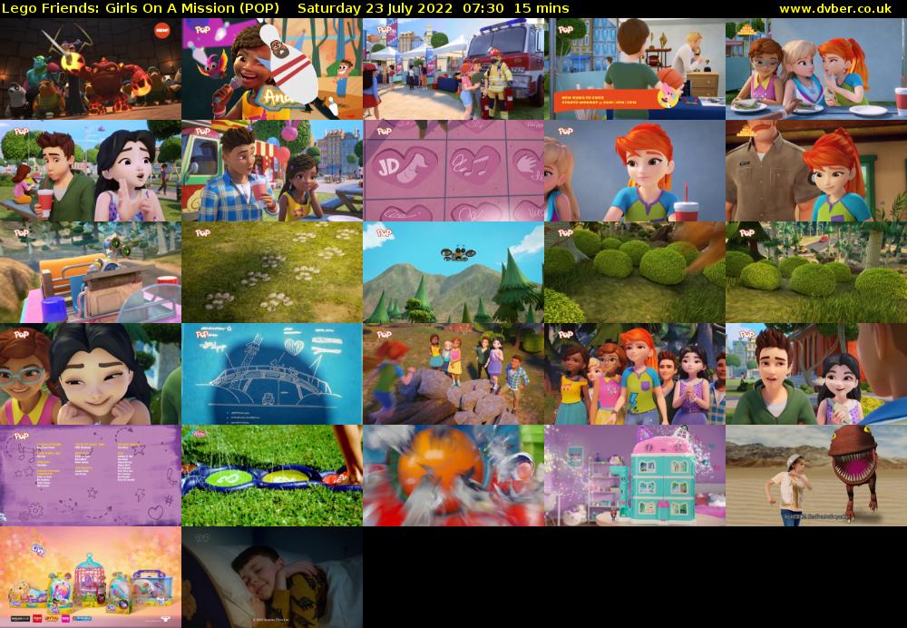 Lego Friends: Girls on a Mission (POP) Saturday 23 July 2022 07:30 - 07:45