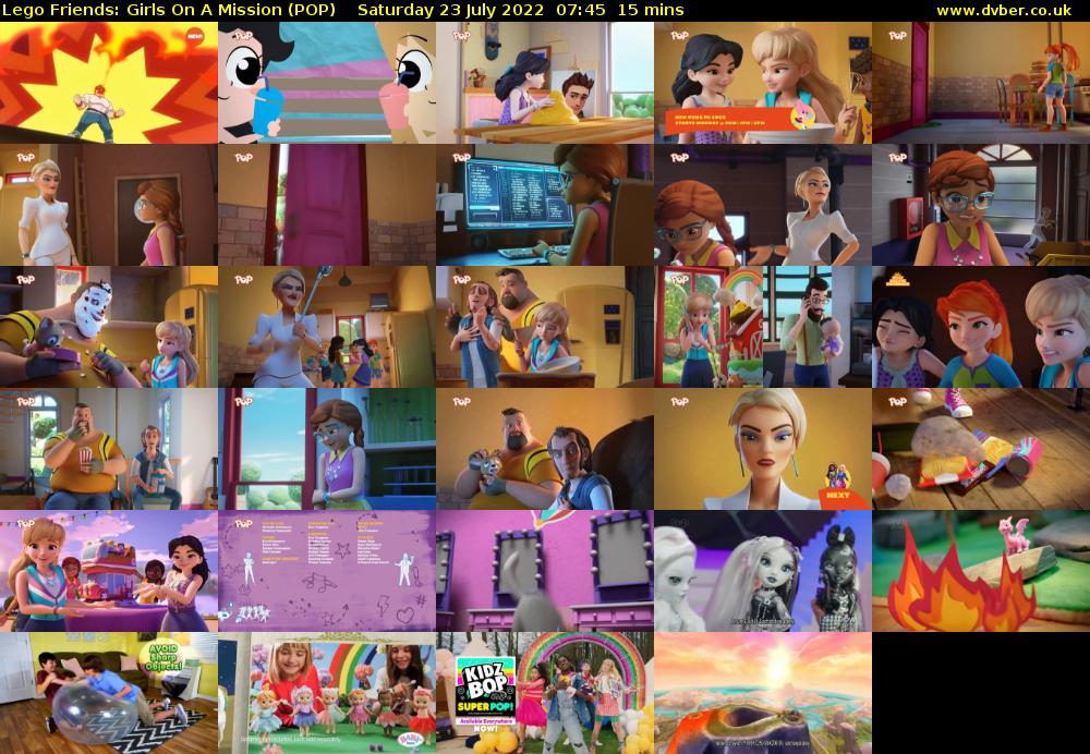 Lego Friends: Girls on a Mission (POP) Saturday 23 July 2022 07:45 - 08:00