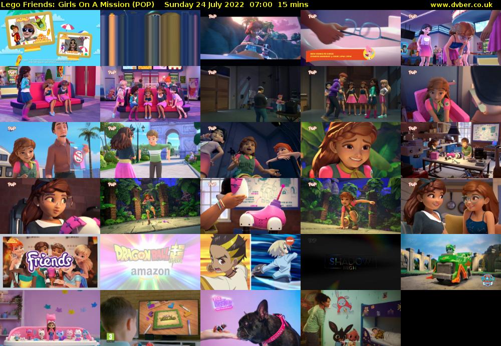 Lego Friends: Girls on a Mission (POP) Sunday 24 July 2022 07:00 - 07:15