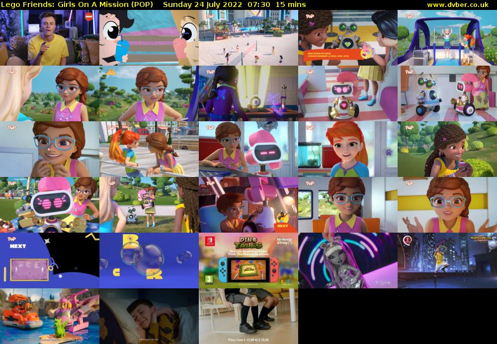 Lego Friends: Girls on a Mission (POP) Sunday 24 July 2022 07:30 - 07:45