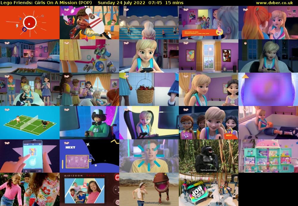 Lego Friends: Girls on a Mission (POP) Sunday 24 July 2022 07:45 - 08:00