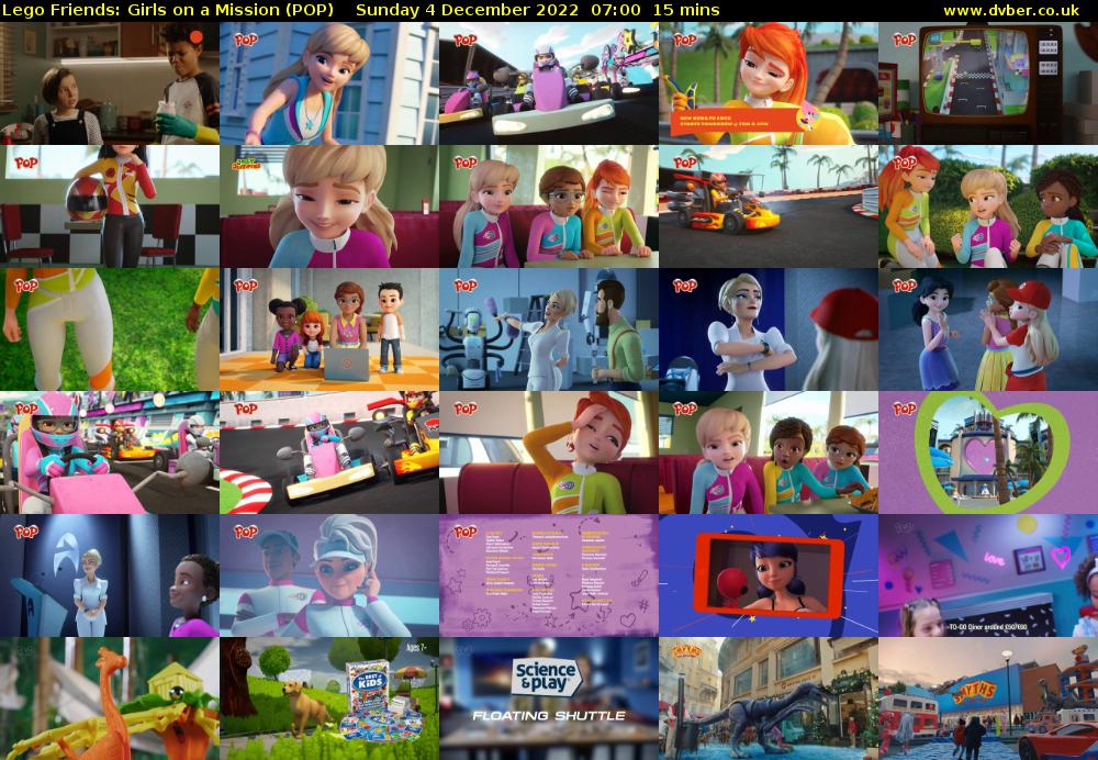 Lego Friends: Girls on a Mission (POP) Sunday 4 December 2022 07:00 - 07:15