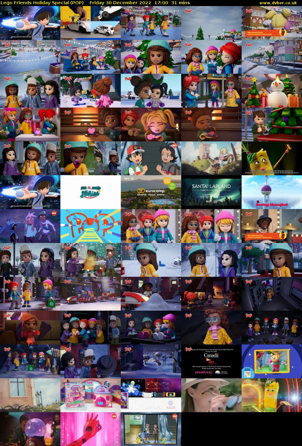 Lego Friends Holiday Special (POP) Friday 30 December 2022 17:00 - 17:31