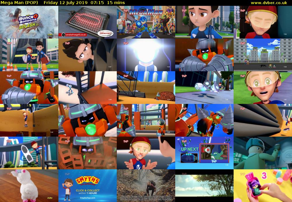 Mega Man (POP) Friday 12 July 2019 07:15 - 07:30