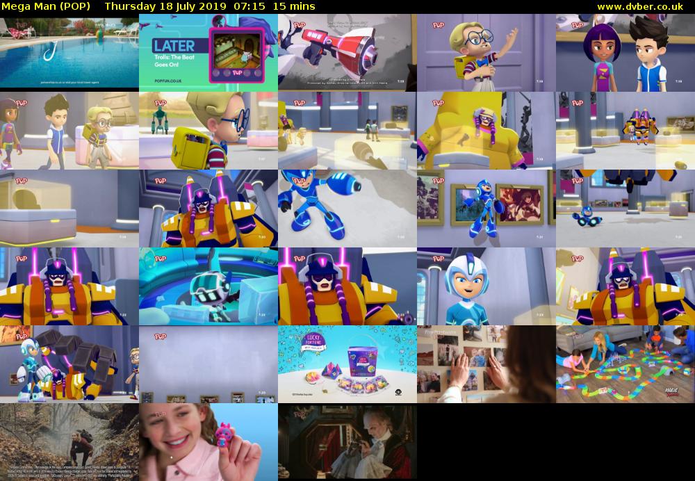 Mega Man (POP) Thursday 18 July 2019 07:15 - 07:30