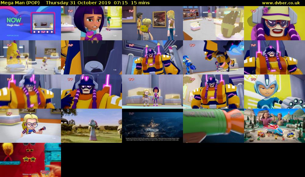 Mega Man (POP) Thursday 31 October 2019 07:15 - 07:30