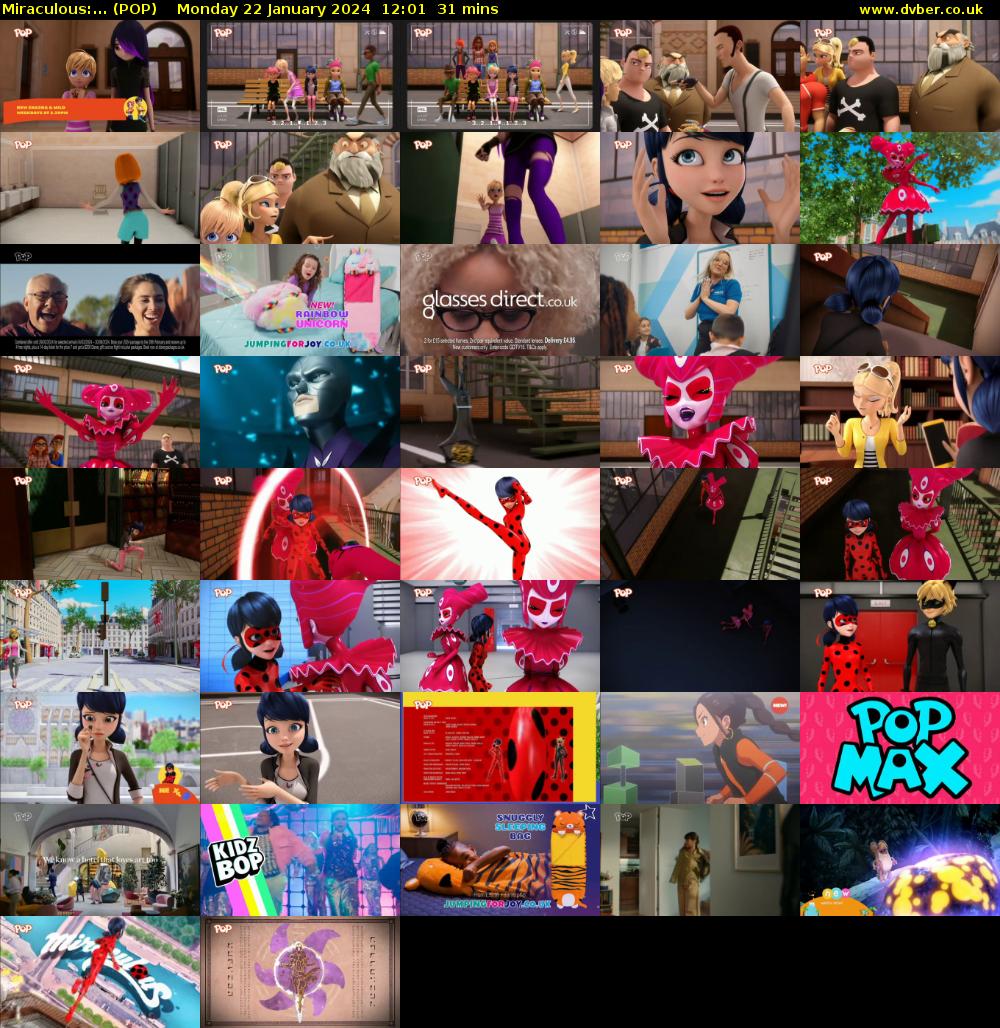 Miraculous:... (POP) Monday 22 January 2024 12:01 - 12:32