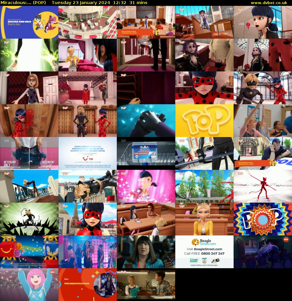 Miraculous:... (POP) Tuesday 23 January 2024 12:32 - 13:03