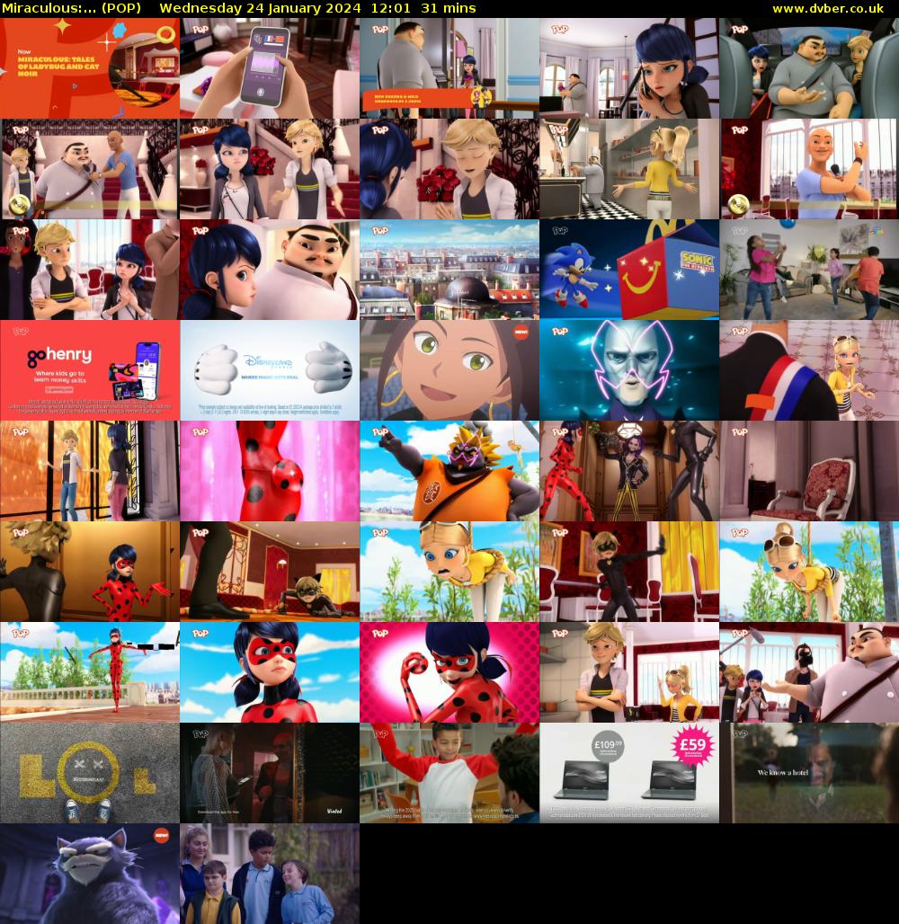 Miraculous:... (POP) Wednesday 24 January 2024 12:01 - 12:32