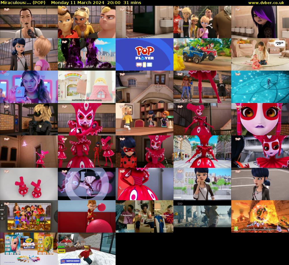 Miraculous:... (POP) Monday 11 March 2024 20:00 - 20:31