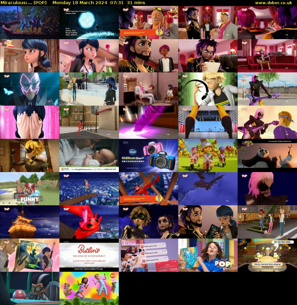 Miraculous:... (POP) Monday 18 March 2024 07:31 - 08:02