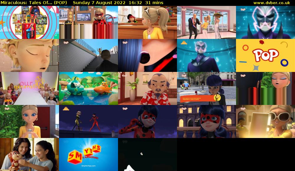 Miraculous: Tales Of... (POP) Sunday 7 August 2022 16:32 - 17:03