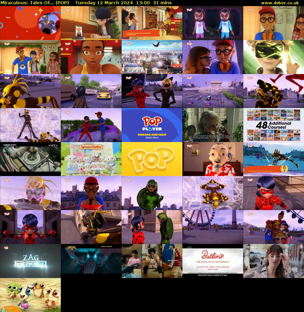 Miraculous: Tales Of... (POP) Tuesday 12 March 2024 13:00 - 13:31