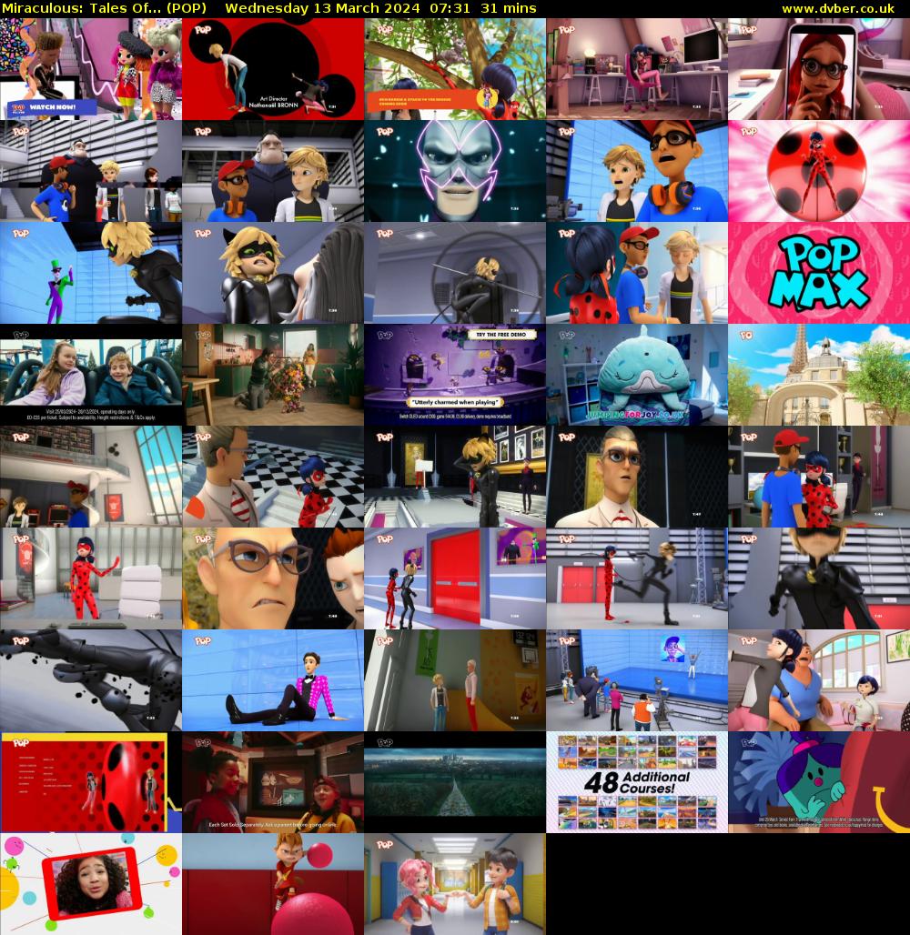 Miraculous: Tales Of... (POP) Wednesday 13 March 2024 07:31 - 08:02