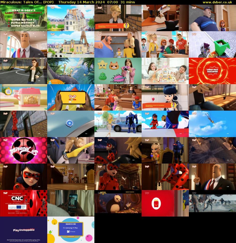 Miraculous: Tales Of... (POP) Thursday 14 March 2024 07:00 - 07:31