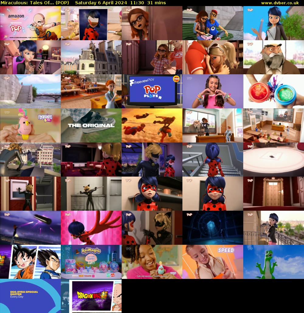 Miraculous: Tales Of... (POP) Saturday 6 April 2024 11:30 - 12:01