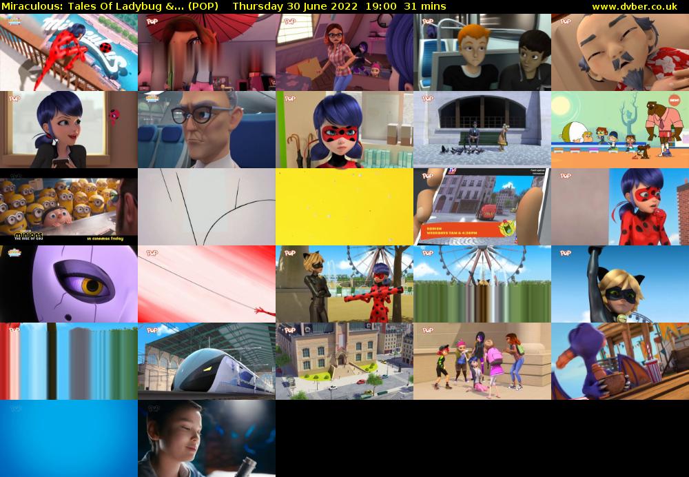 Miraculous: Tales Of Ladybug &... (POP) Thursday 30 June 2022 19:00 - 19:31